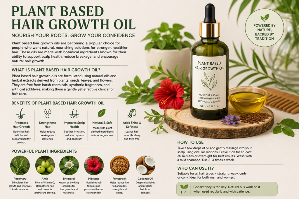 Plant-Based Hair Growth Oil: