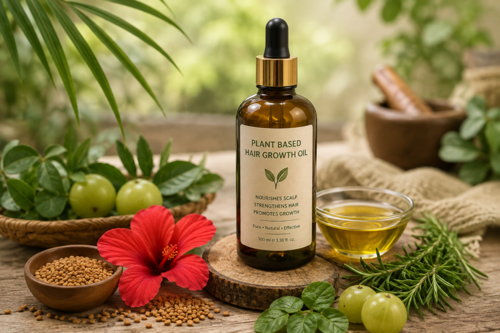 Plant-Based Hair Growth Oil:
