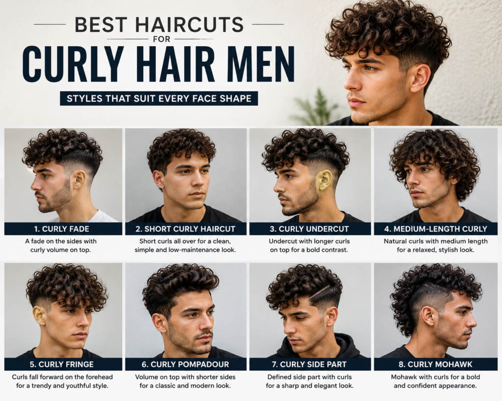Haircuts for Curly Hair Men: